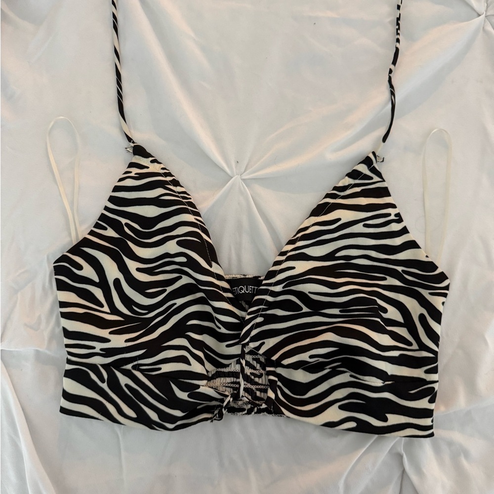 Etiquette Zebra Print Top